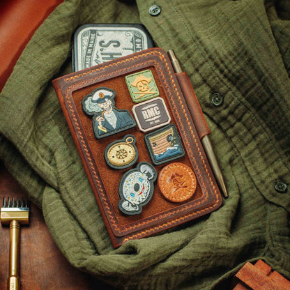 Passport Travel Wallet - Quartermaster v2 | Leather Velcro Organizer | Field Notes Holder | EDC Travel Organizer