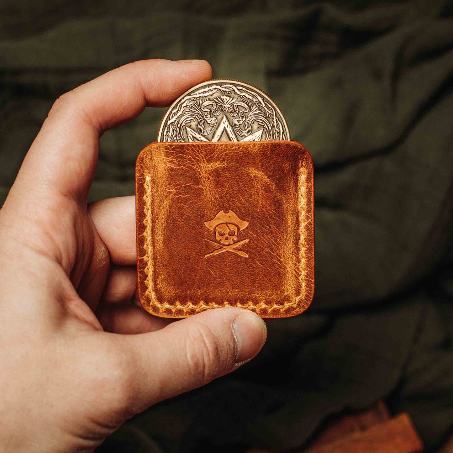 Challenge Coin Holder - Peso Pocket v3 | Leather Coin Case | Handcrafted Leather EDC