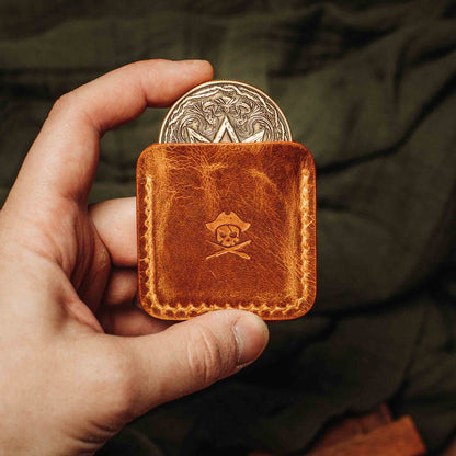 Challenge Coin Holder - Peso Pocket v3 | Leather Coin Case | Handcrafted Leather EDC