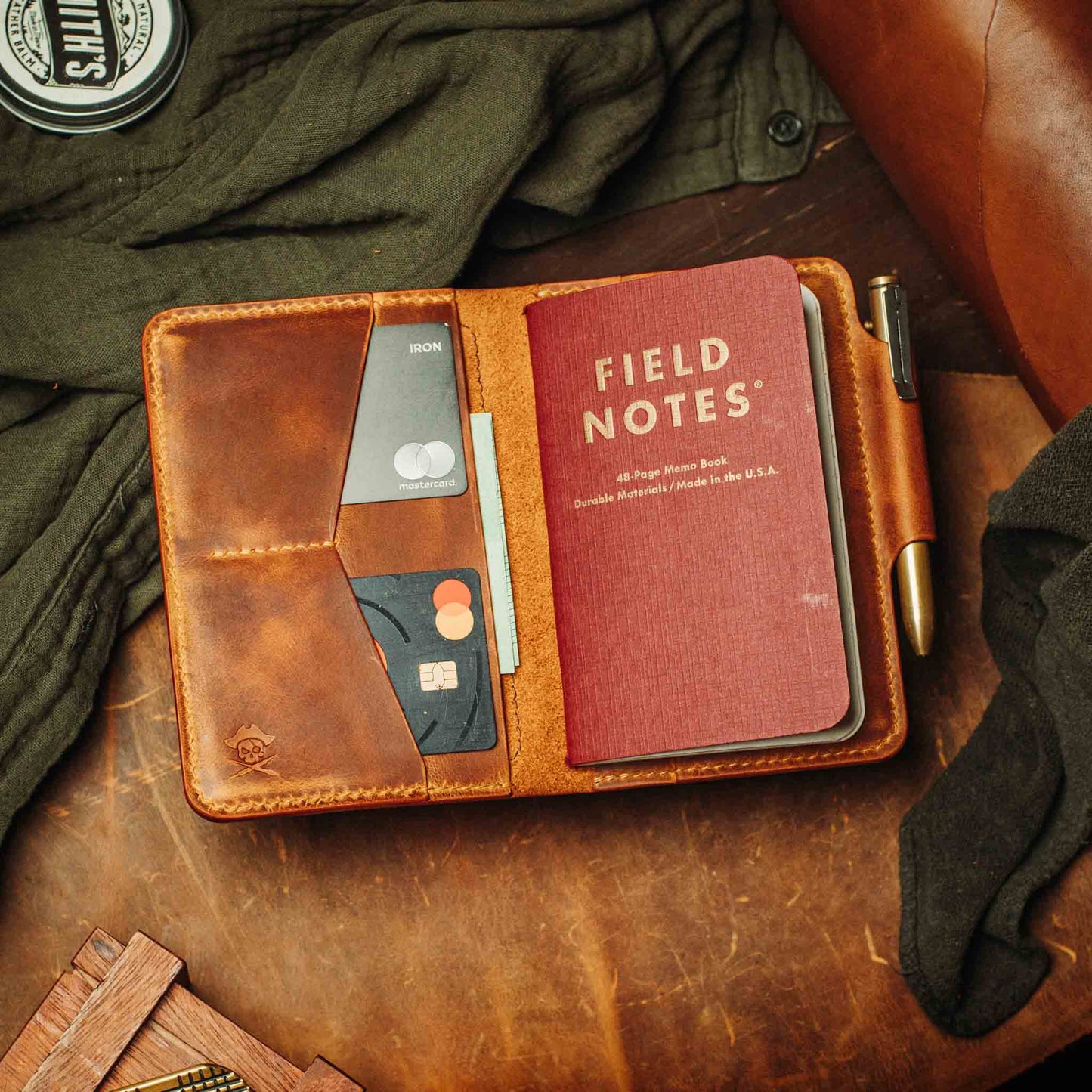 Passport Travel Wallet - Quartermaster v2 | Leather Velcro Organizer | Field Notes Holder | EDC Travel Organizer