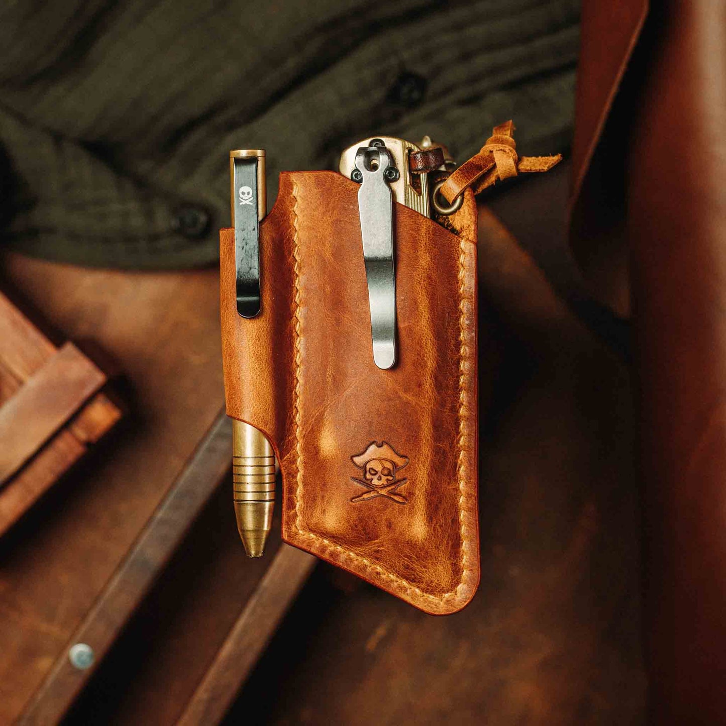 Knife Sheath V3 - Leather EDC | Pocket Knife Holder | Handcrafted