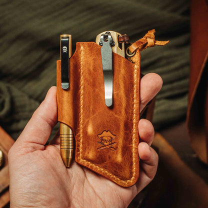 Knife Sheath V3 - Leather EDC | Pocket Knife Holder | Handcrafted