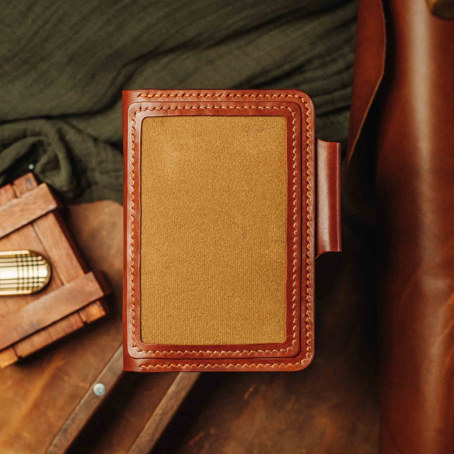 Passport Travel Wallet - Quartermaster v2 | Leather Velcro Organizer | Field Notes Holder | EDC Travel Organizer