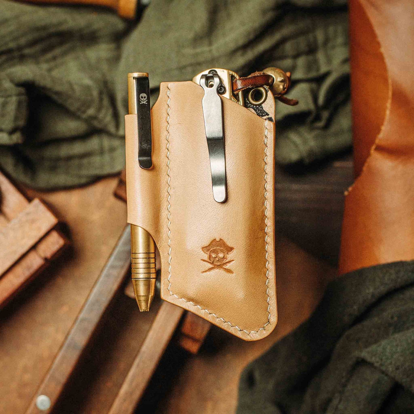 Knife Sheath V3 - Leather EDC | Pocket Knife Holder | Handcrafted