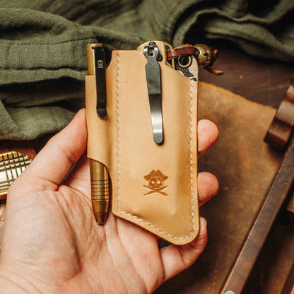 Knife Sheath V3 - Leather EDC | Pocket Knife Holder | Handcrafted