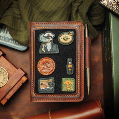 Passport Travel Wallet - Quartermaster v2 | Leather Velcro Organizer | Field Notes Holder | EDC Travel Organizer
