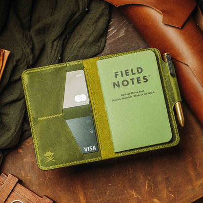 Passport Travel Wallet - Quartermaster v2 | Leather Velcro Organizer | Field Notes Holder | EDC Travel Organizer