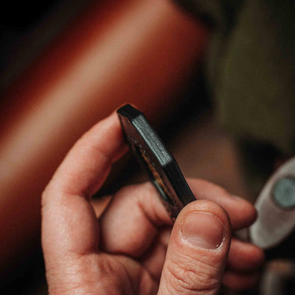 Peso Pocket v4 Challenge Coin Holder – Handmade Octagonal Leather Coin Slip with Lanyard | Fits 40mm, 45mm &amp; 50mm Coins | EDC Coin Holder