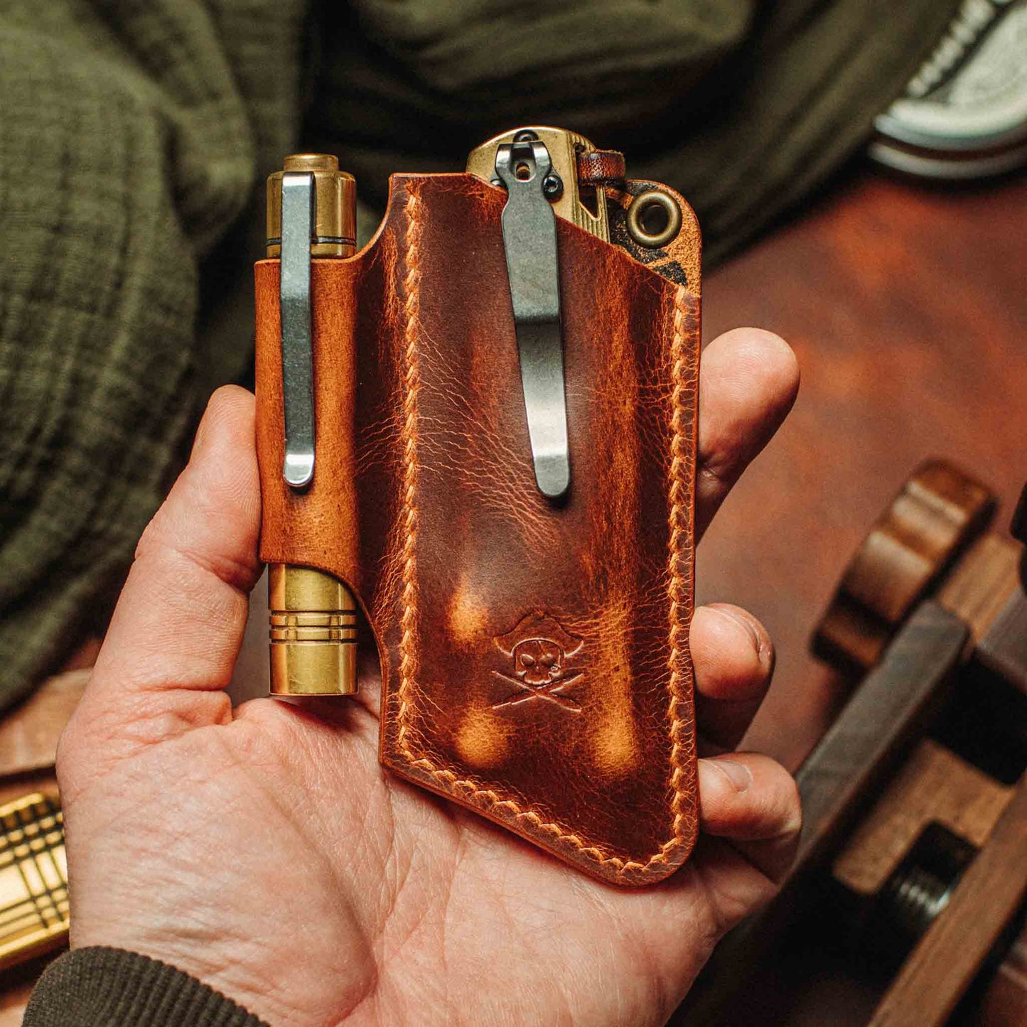 Knife Sheath V3 - Leather EDC | Pocket Knife Holder | Handcrafted