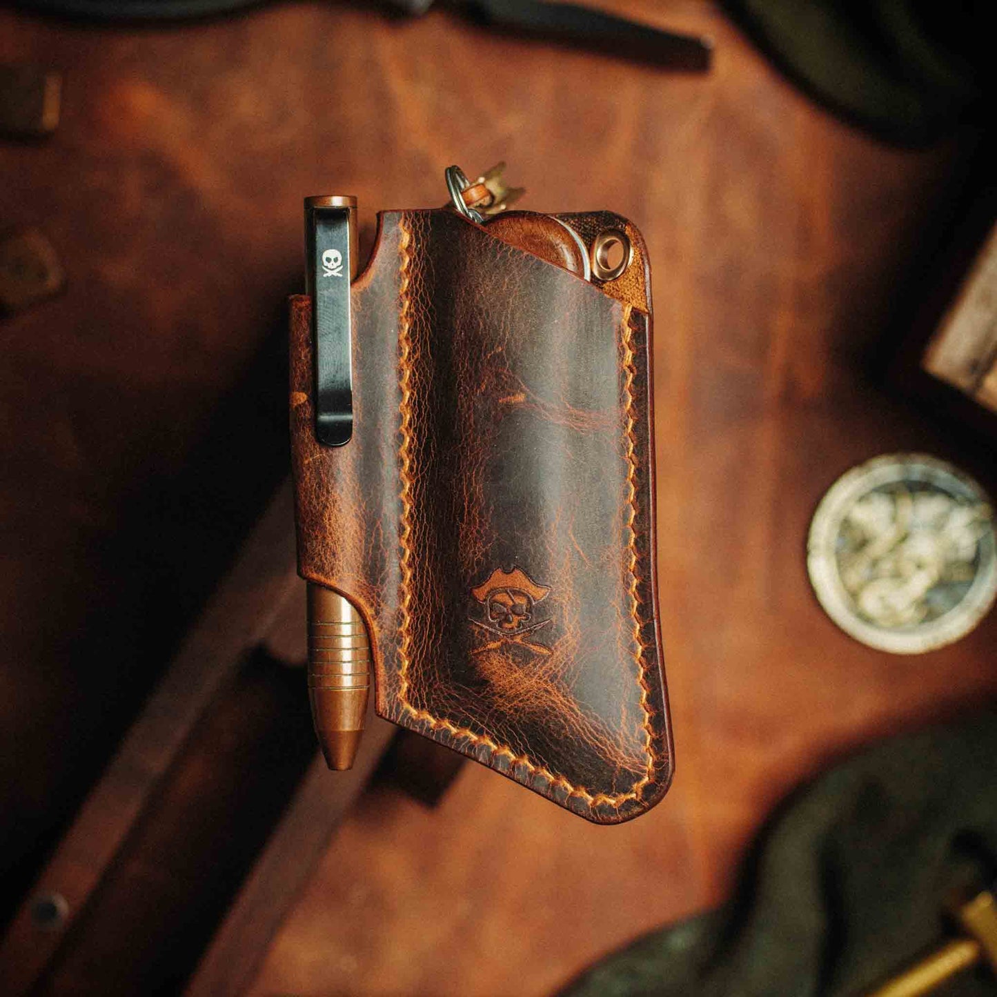 Knife Sheath V3 - Leather EDC | Pocket Knife Holder | Handcrafted