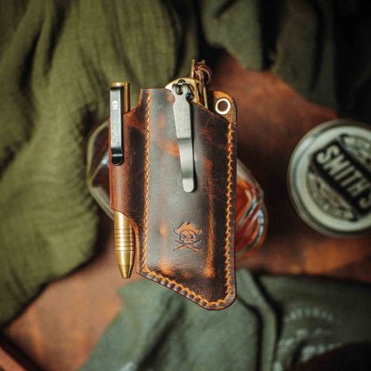 Knife Sheath V3 - Leather EDC | Pocket Knife Holder | Handcrafted