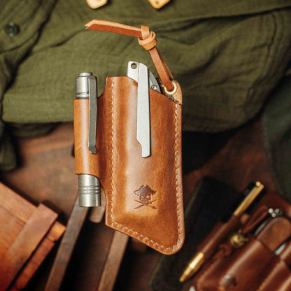 Knife Sheath V3 - Leather EDC | Pocket Knife Holder | Handcrafted