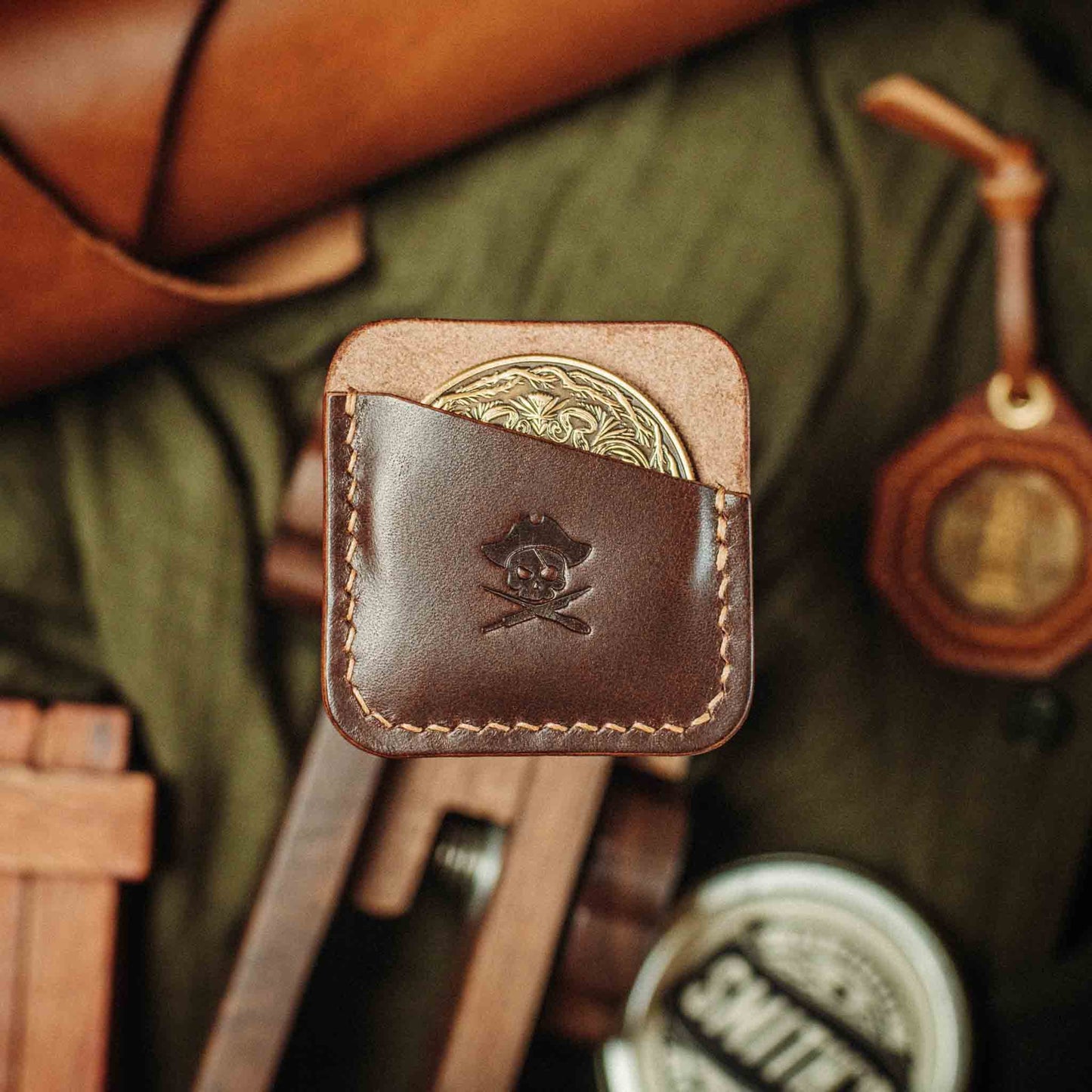 Challenge Coin Holder - Peso Pocket | Coin Case | Handcrafted Leather Military Challenge
