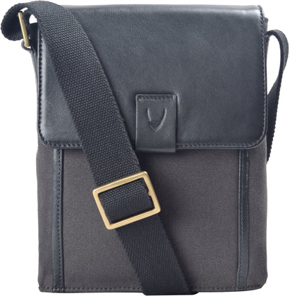 Aiden Genuine Leather and Canvas Mini Crossbody Men/Women Messenger/Travel Bag