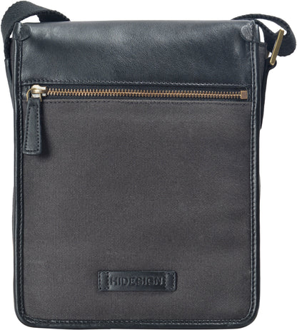 Aiden Genuine Leather and Canvas Mini Crossbody Men/Women Messenger/Travel Bag
