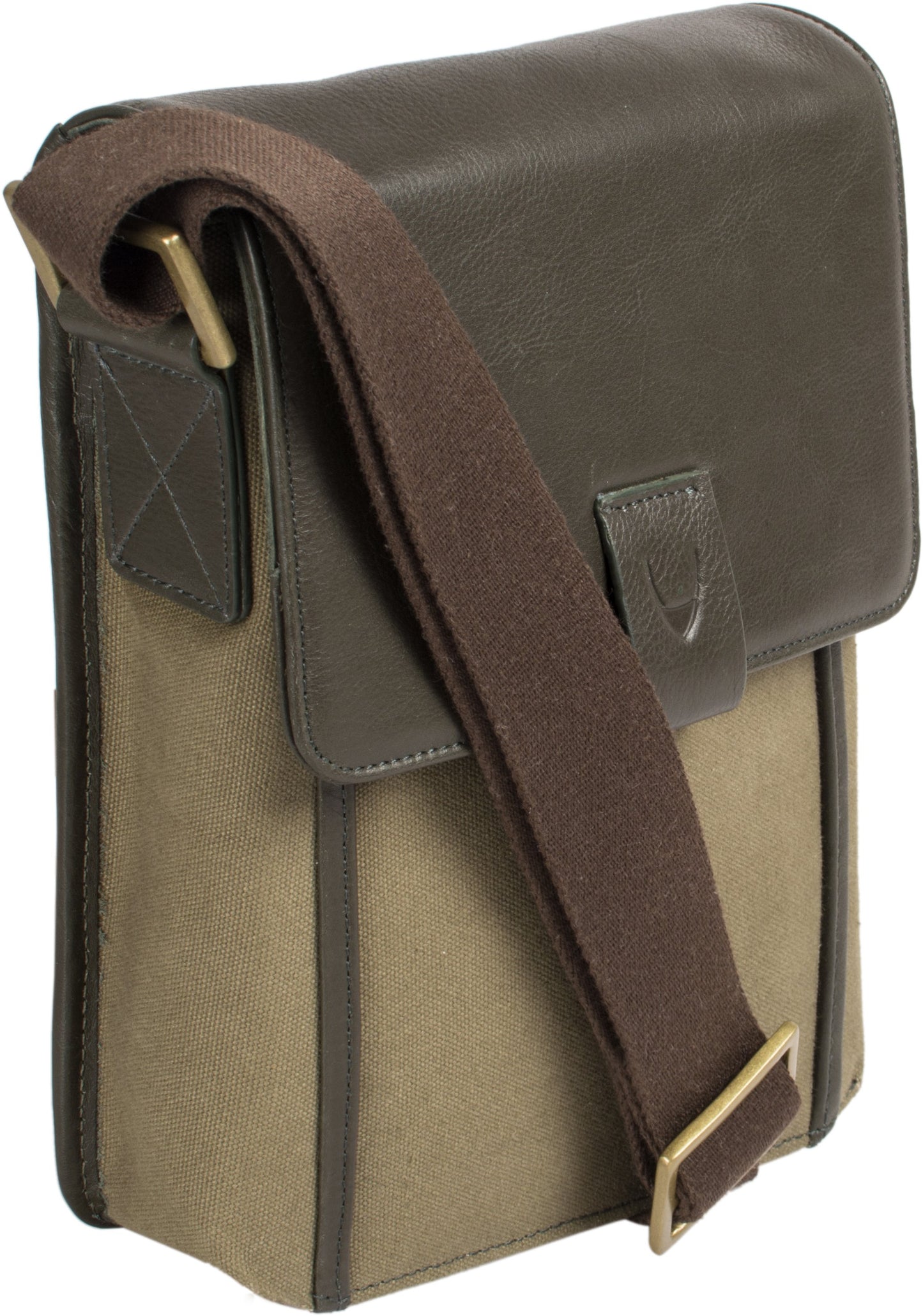 Aiden Genuine Leather and Canvas Mini Crossbody Men/Women Messenger/Travel Bag