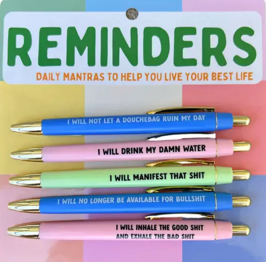 Daily Reminders Pen Set