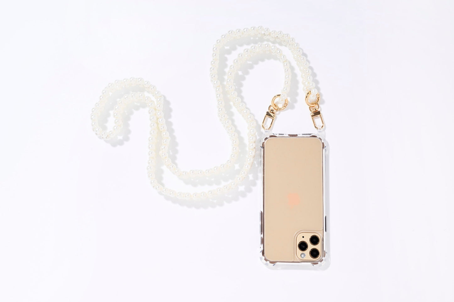 Emily Chain – White Parisian Style | ETUUI® Pearl Phone Strap