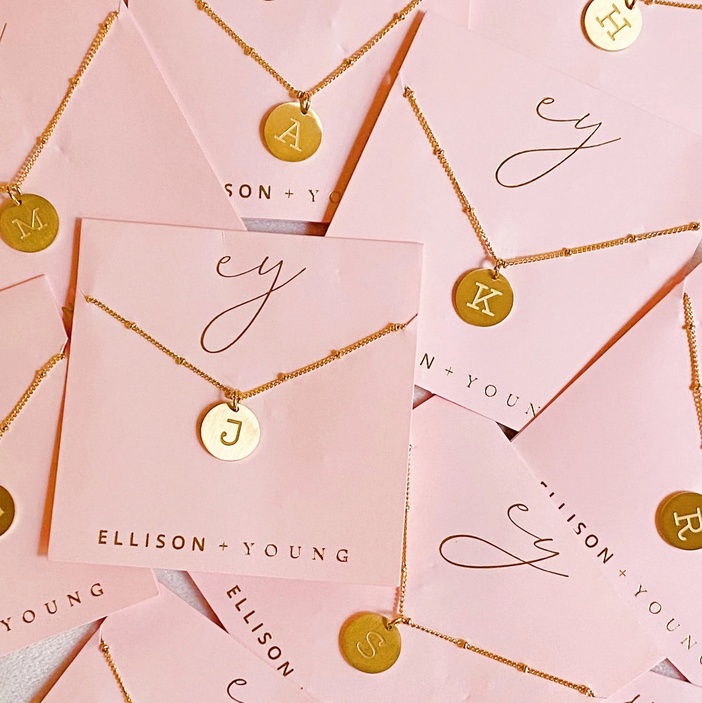 Gold‑Plated Coin Initial Necklace – Personalized Charm with Delicate Detail