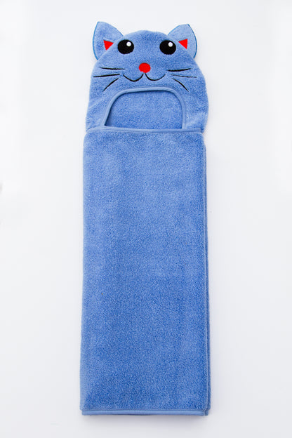 Cat Hooded Cotton Turkish Towel - Purr-fectly Soft for Little Ones: Kids