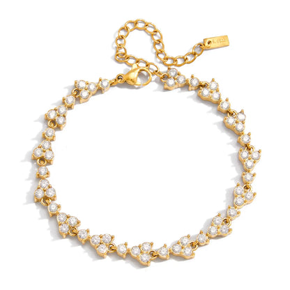 Gold Trio Tennis Bracelet