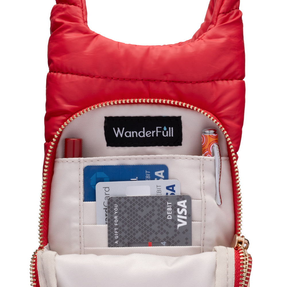 Poppy Red HydroBag® with Red, White, Navy striped Strap