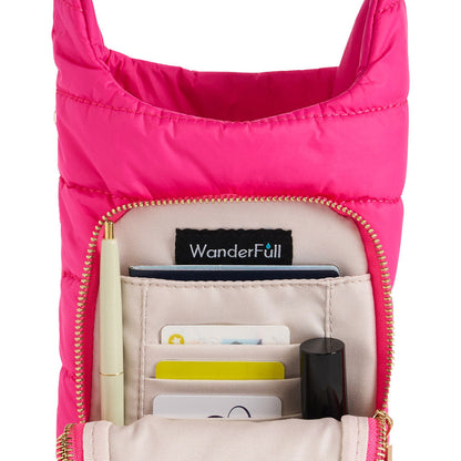 HydroBag® Handle® - Bright Pink with Pink and Navy striped strap
