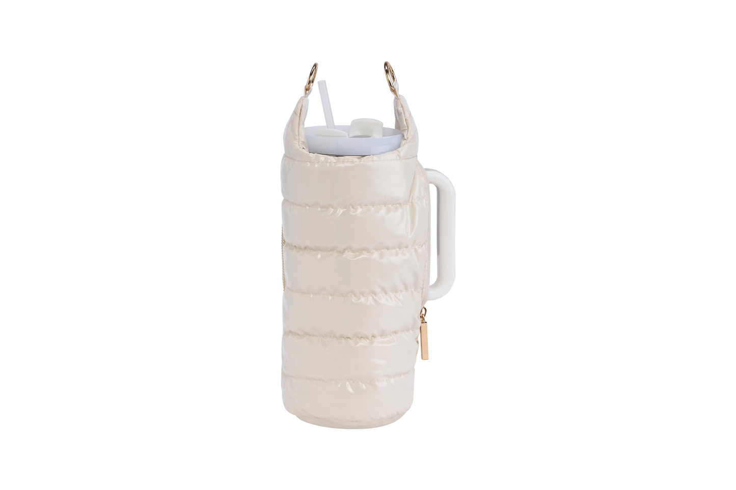 HydroBag® HANDLE® - Ivory Lacquer with Solid Vegan Leather Trimmed Strap