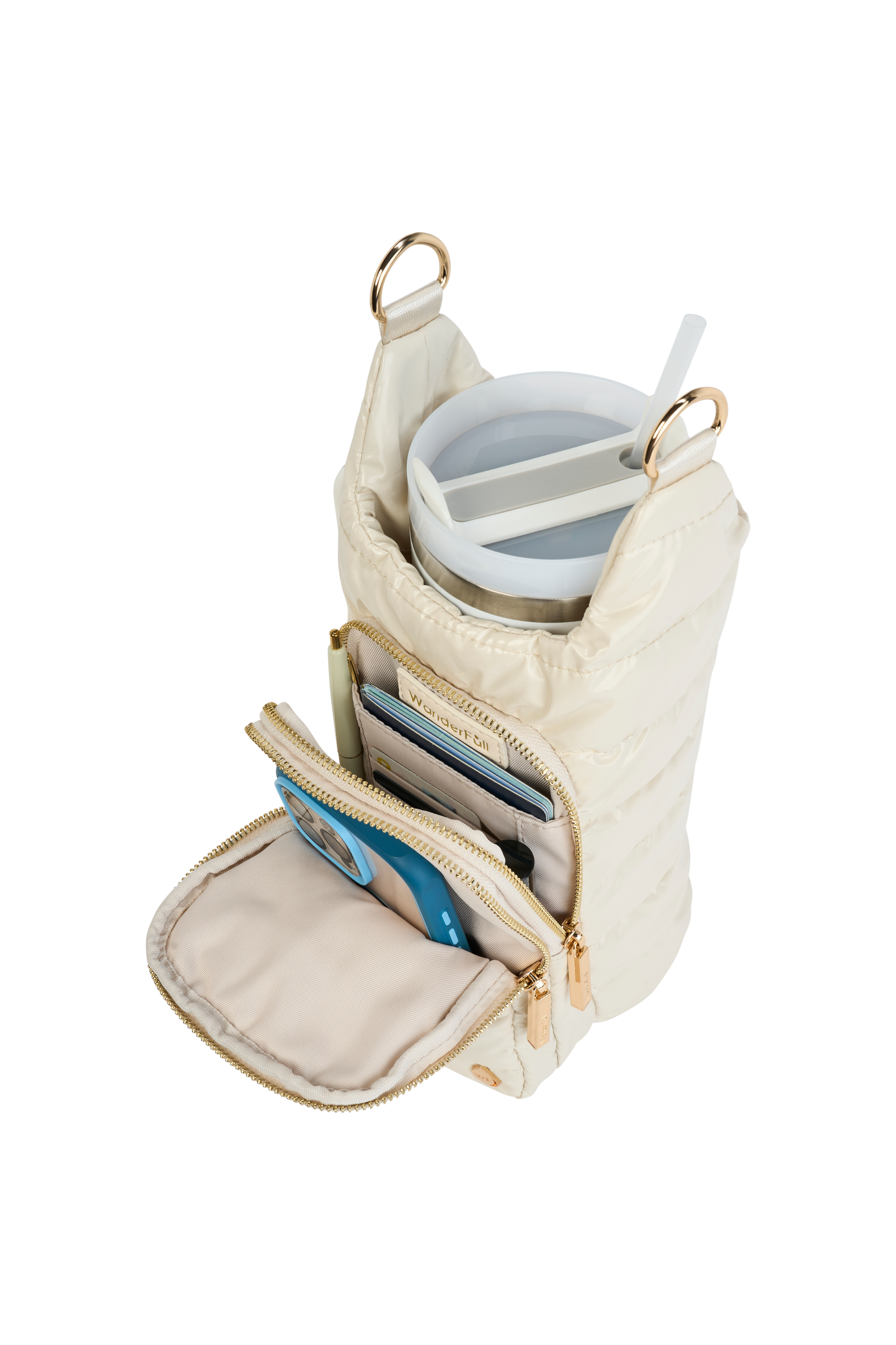 HydroBag® HANDLE® - Ivory Lacquer with Solid Vegan Leather Trimmed Strap