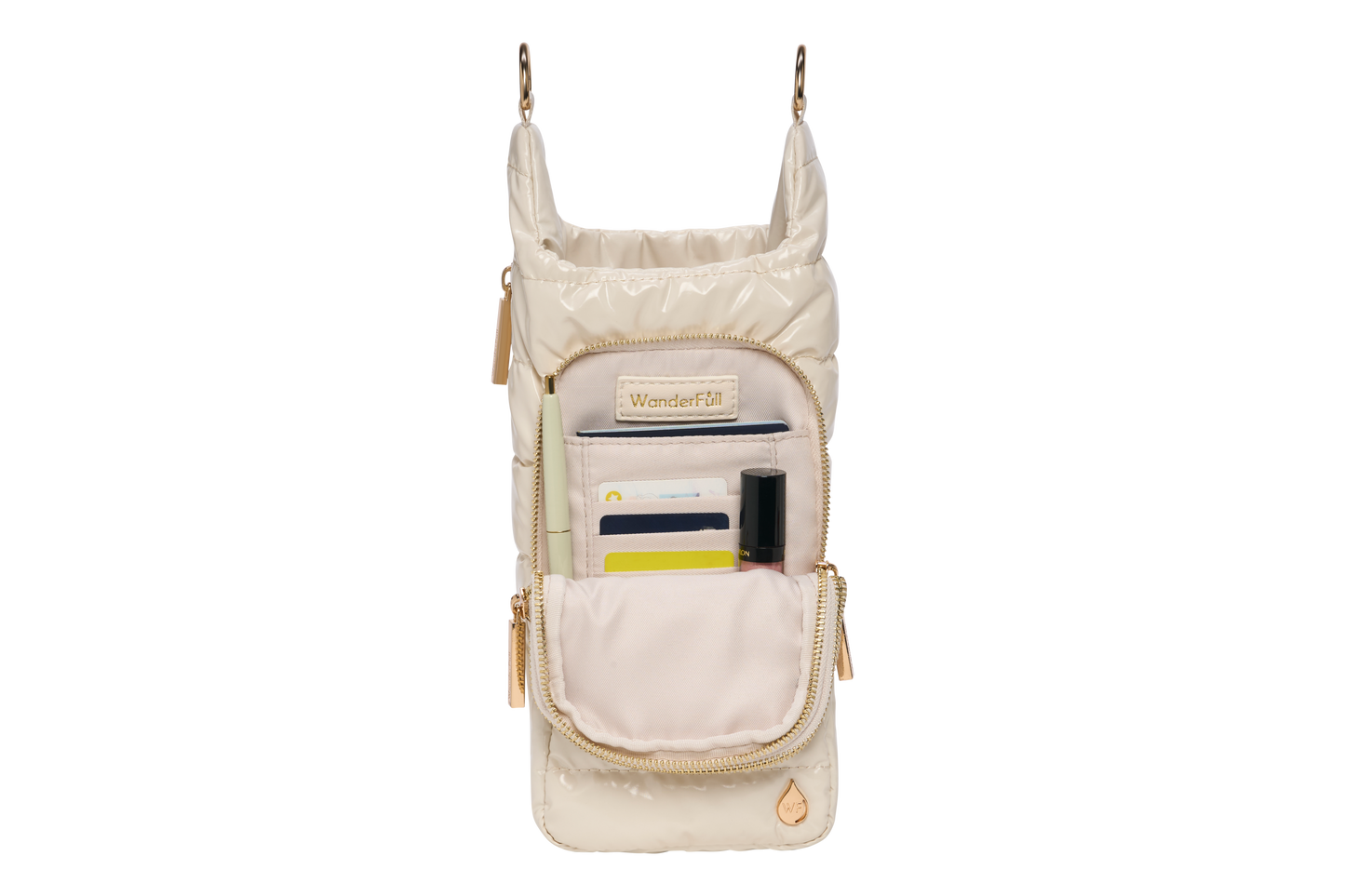 HydroBag® HANDLE® - Ivory Lacquer with Solid Vegan Leather Trimmed Strap