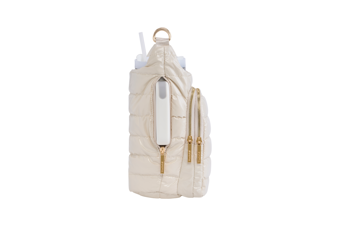 HydroBag® HANDLE® - Ivory Lacquer with Solid Vegan Leather Trimmed Strap