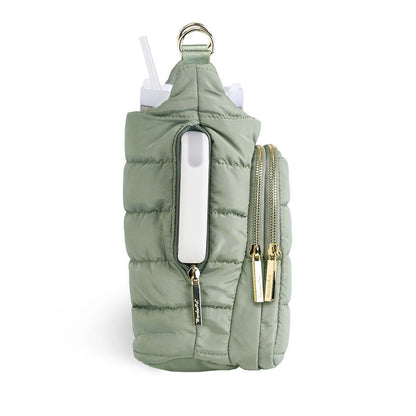 HydroBag® HANDLE® - Sage Green with Solid Vegan Leather Trimmed Strap