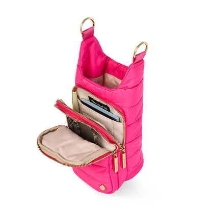 Bright Pink HydroBag® with Pink and Green Striped Strap