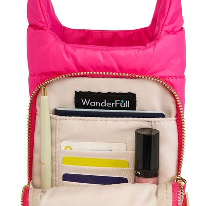 Bright Pink HydroBag® with Navy and Pink Strap