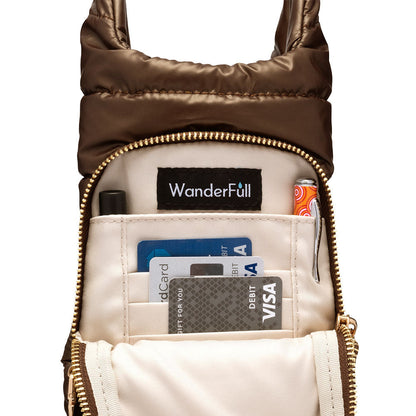Chocolate Brown Shiny HydroBag® with Matching Solid Strap