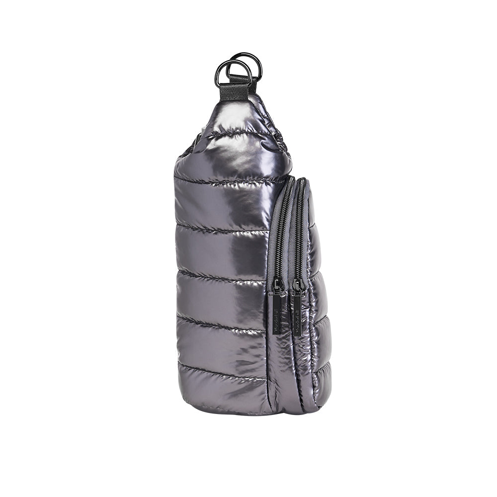 Pewter Glossy HydroBag® with Solid Strap