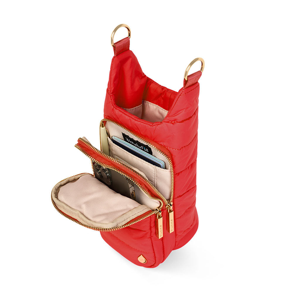 Poppy Red HydroBag® with Red, White, Navy striped Strap