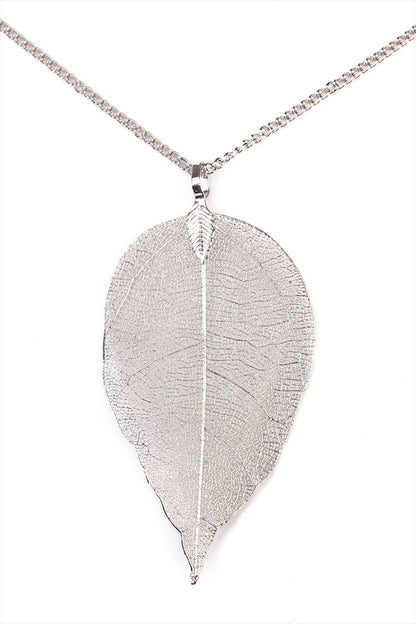 Hdn1513 - Filigree Leaf Necklace