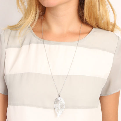 Hdn1513 - Filigree Leaf Necklace