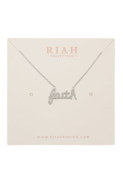 "Faith" Cast Necklace