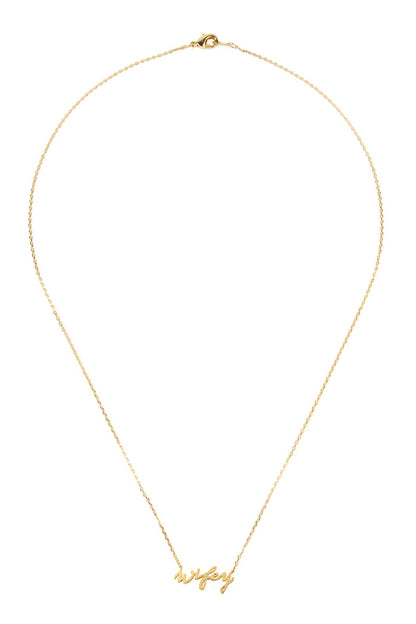 Cast "Wifey" Pave Necklace