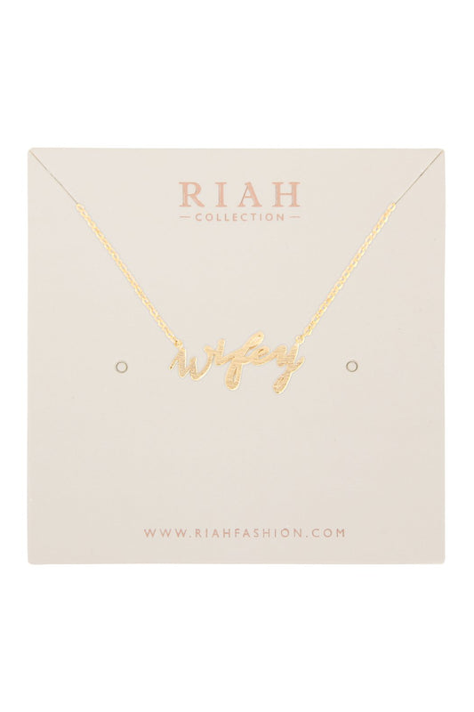 Cast "Wifey" Pave Necklace