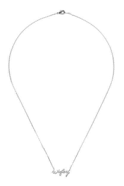 Cast "Wifey" Pave Necklace