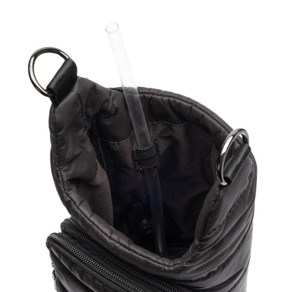 HydroBag® HANDLE®- Black Matte with Gray, Black, White Striped Strap
