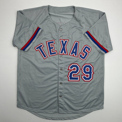 Autographed/Signed Adrian Beltre Texas Grey Baseball Jersey JSA COA