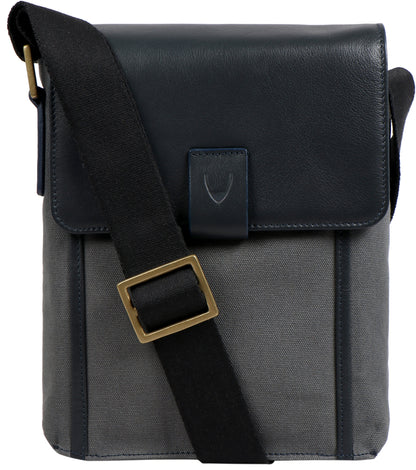 Aiden Genuine Leather and Canvas Mini Crossbody Men/Women Messenger/Travel Bag