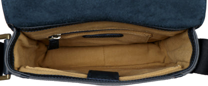 Aiden Genuine Leather and Canvas Mini Crossbody Men/Women Messenger/Travel Bag