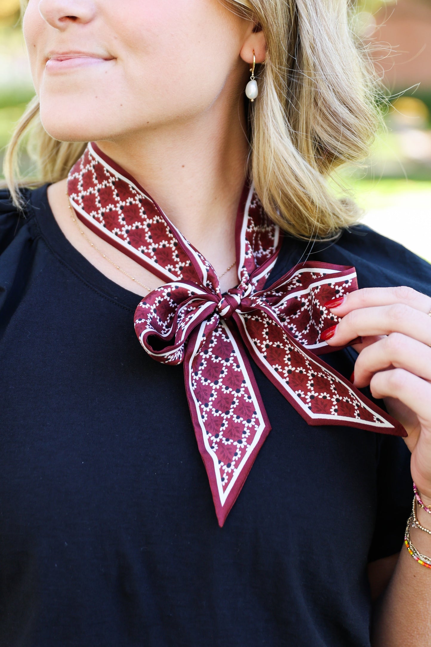 The Skinny Scarf - Maroon