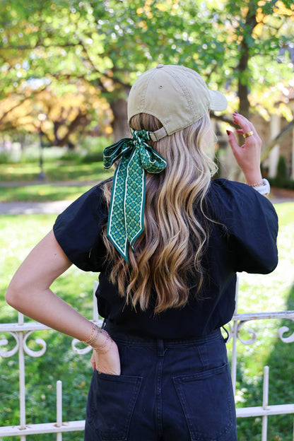 The Skinny Scarf - Green & Gold