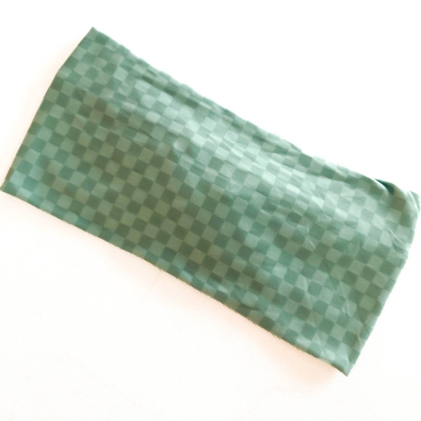 Checkered Olive Headband